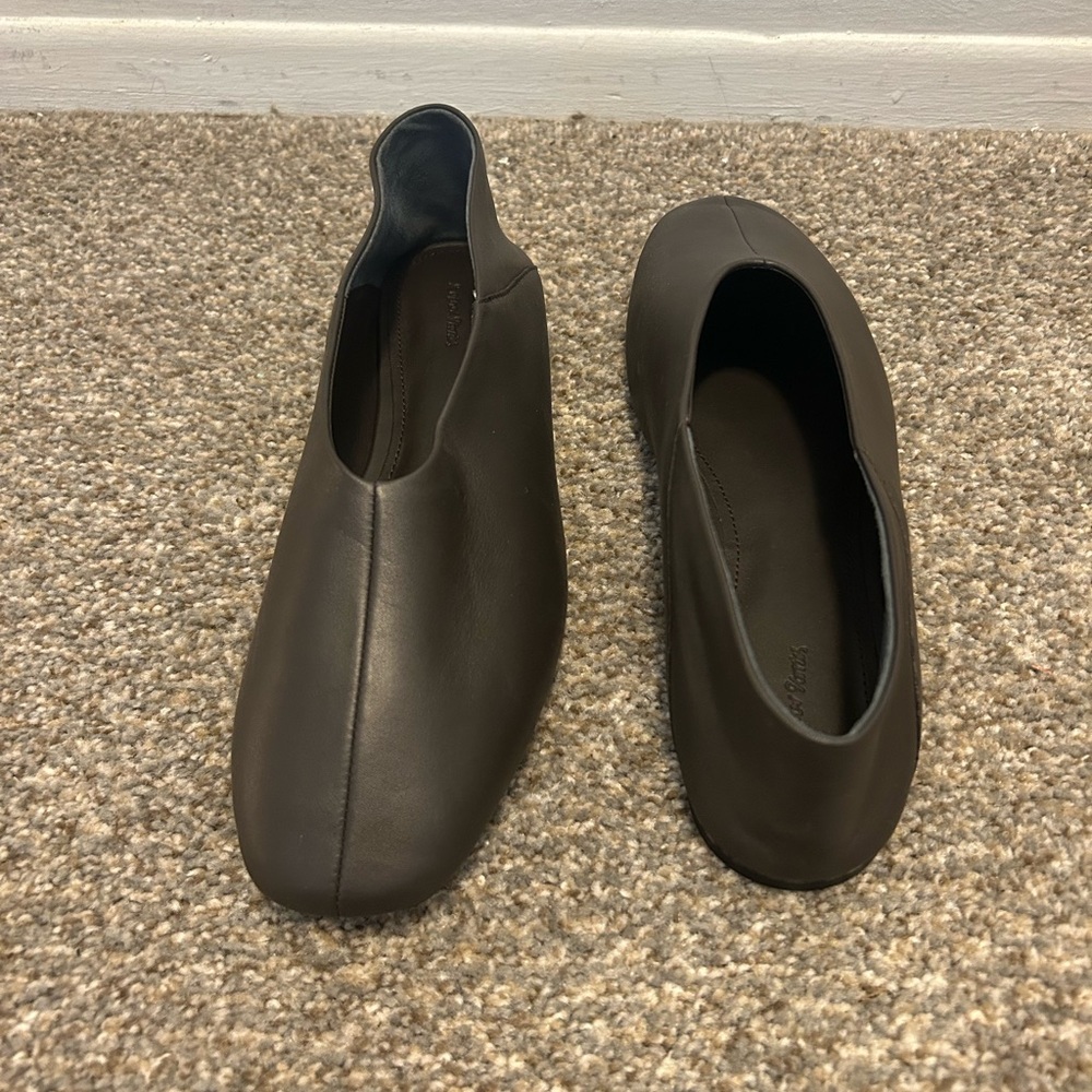 & Other Stories Black Leather Flats